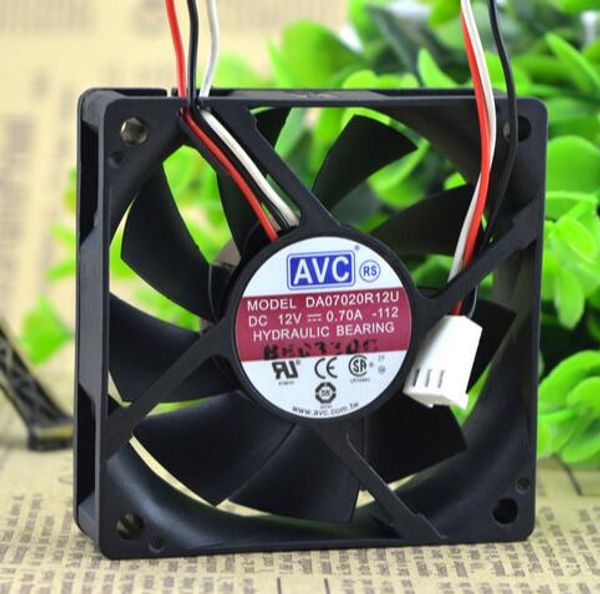 Подлинный AVC DA07020R12U 12V 0.70A 7CM 70 * 70 * 20 3 провода вентилятора охлаждения гидравлического