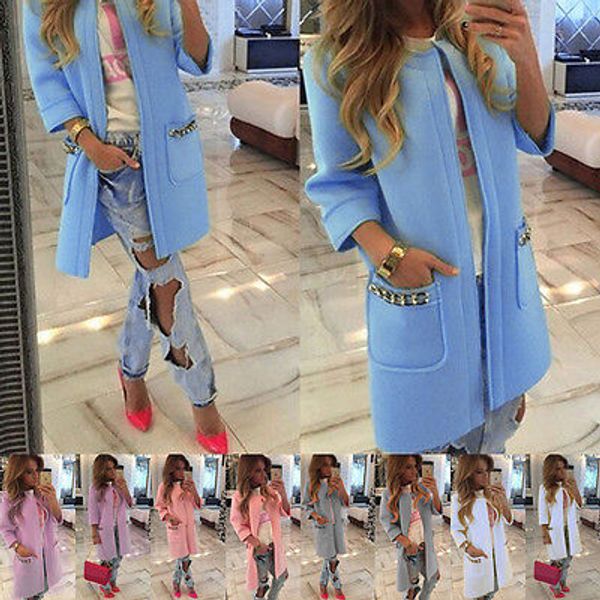 

wholesale- 2016 new brand women's long sleeve knitted cardigan loose sweater outwear coat lady fashion winter trench 5 colors, Tan;black