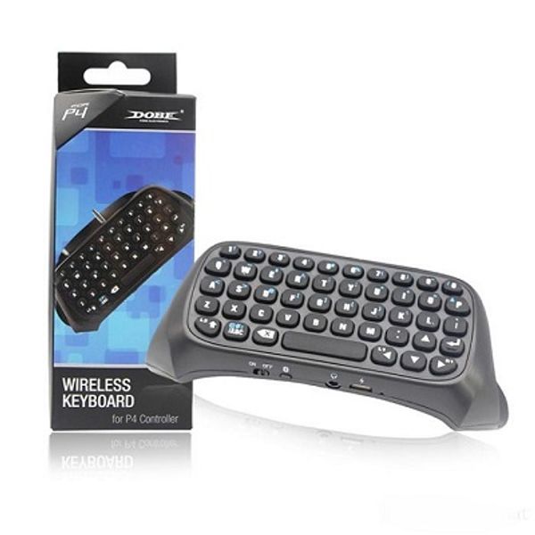 Mini sem fio Bluetooth Mensagem teclado Chatpad para PS4 Game Controller Joystick Playstation 4 com Retail Box Preto