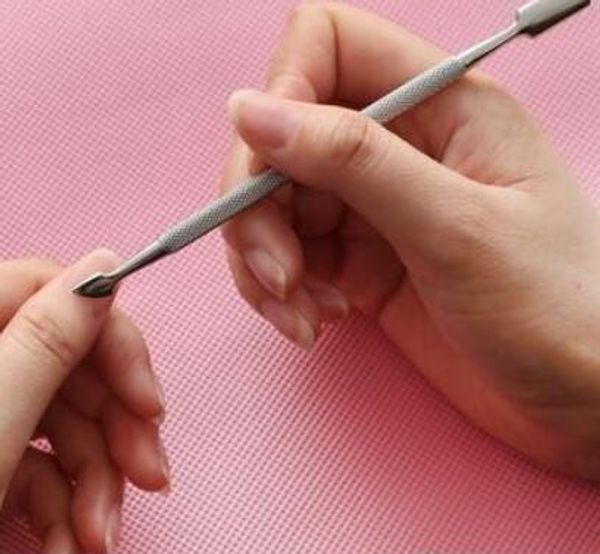 

beauty stainless steel cuticle remover double sided finger dead skin push nail cuticle pusher manicure pedicure care tool