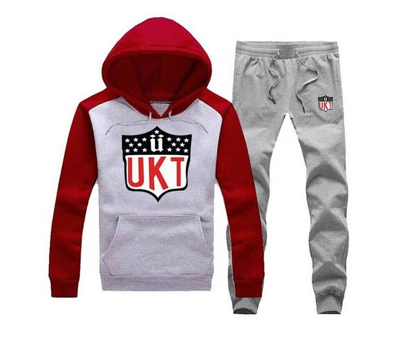 

hip hop tracksuits new style men unkut hight quality hoodies+pants color-block plus size s-5xl, Gray