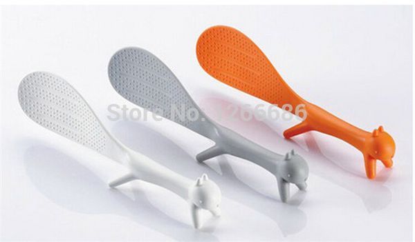 

wholesale- 150pcs/lot squirrel shape non-stick rice unique scoop spoon