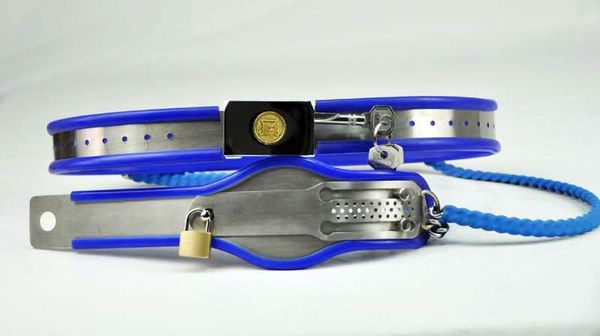 

steel adjustable size chastity model-y silicone 2016 liner female stainless color belt with bondage blue frcsd