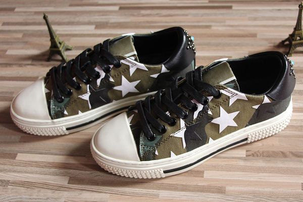

fashion stud camouflage sneakers shoes footwear men and women flats luxury designer rockrunner trainers casual shoes, Black
