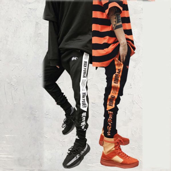 

Макс мощность Kanye топ корейский хип-хоп мода брюки завод подключение мужская городская одежда бегуны страх Бога спортивные брюки