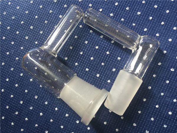 90Degree 14mm & 18mm male female Elbow Adapter Solo Glass Aroma Tube L Sharp 14MM/18MM Female/male Glass smoking adapter Glass bowl