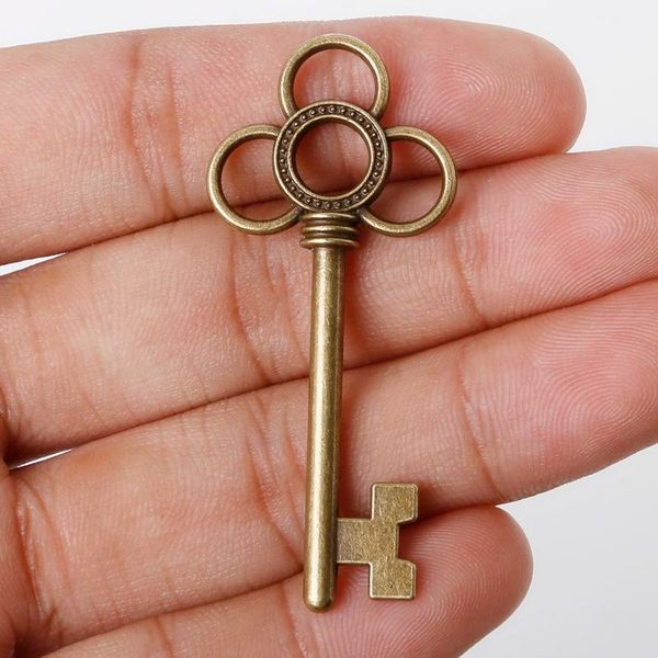 

2pcs 53x23mm antique bronze metal pendant key charms jewelry findings accessories for diy jewelry making diy, Bronze;silver