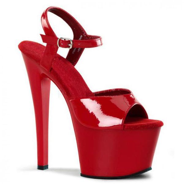 

customize 7 inch pointed stiletto high heels open toe womens shoes 17cm high-heeled sandals platform pole dance shoes d0212, Black