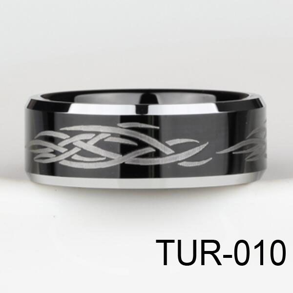 

Диапазоны вольфрама людей черноты гравировки лазера 8mm TUR-010