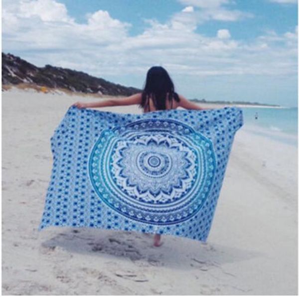 

пляжное полотенце yoga mat blanket индийского mandala площадь шифон шарф бич бросьте гобелен hippy boho gypsy хлопок скатерть