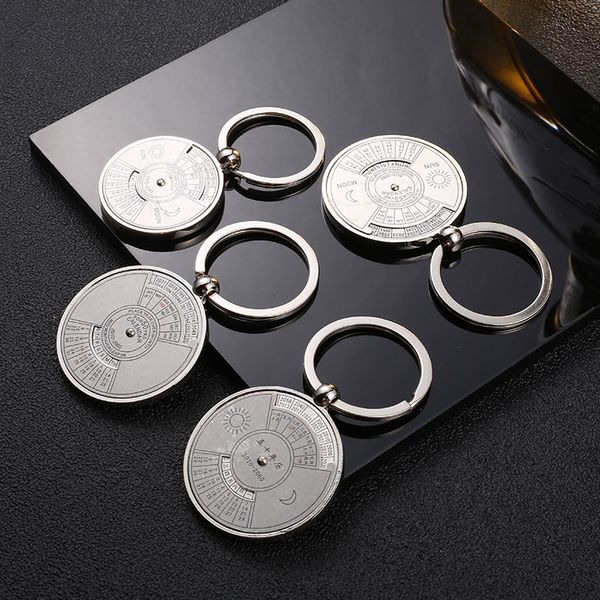 Metal Keychain Creative Calendar KeyChain Lucky Compass Compass Key Chain Business Gifts Custom