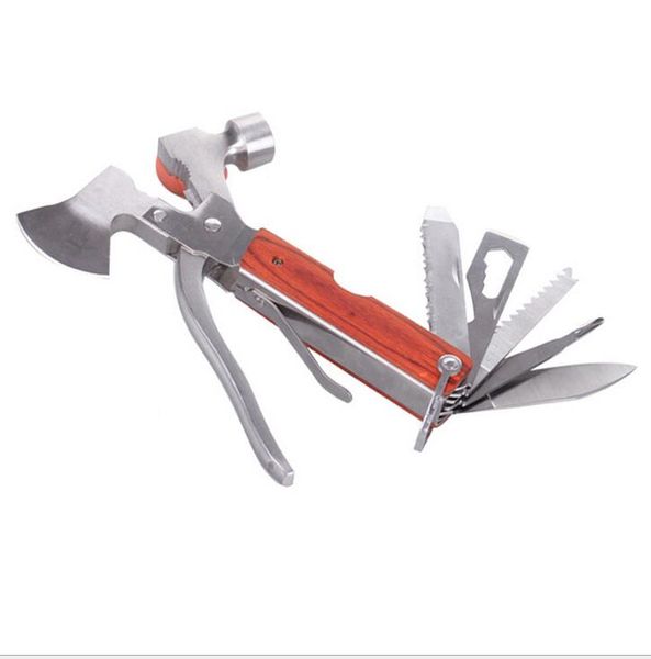 Outdoor Camping Cutter De Emergência Ferramenta de Carro Auto Emergência Segurança Martelo 16 in1 Ferramentas de Rescue de Segurança Mini Chave de Fenda Alicates Axe Faca de Ax