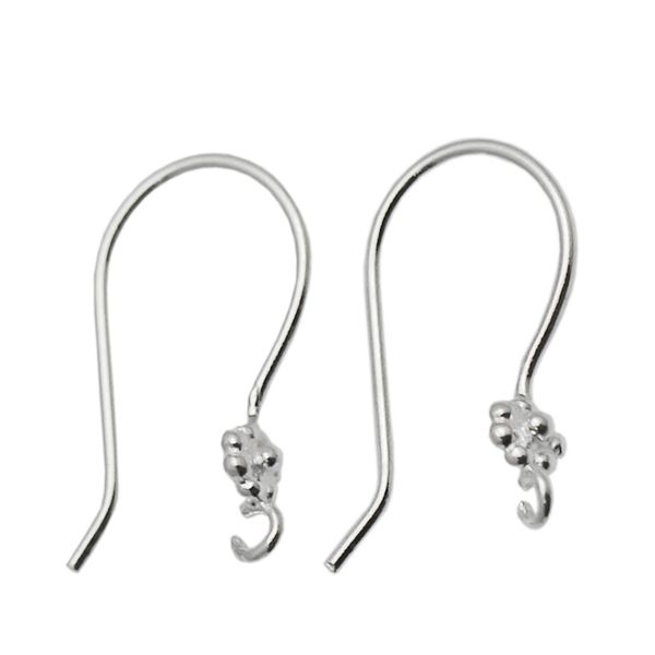 

beadsnice 925 sterling silver fishhook earring wires metal earring findings handmade earrings for girlfriends id 34931, Slivery;crystal