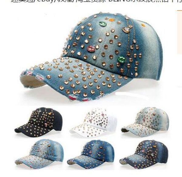 

вс шляпа для взрослых козырек hotfit горный хрусталь шляпа bling волны воды ковбой cap кристалл бейсболка snapback шляпа регулируемая cap 7, Blue;gray