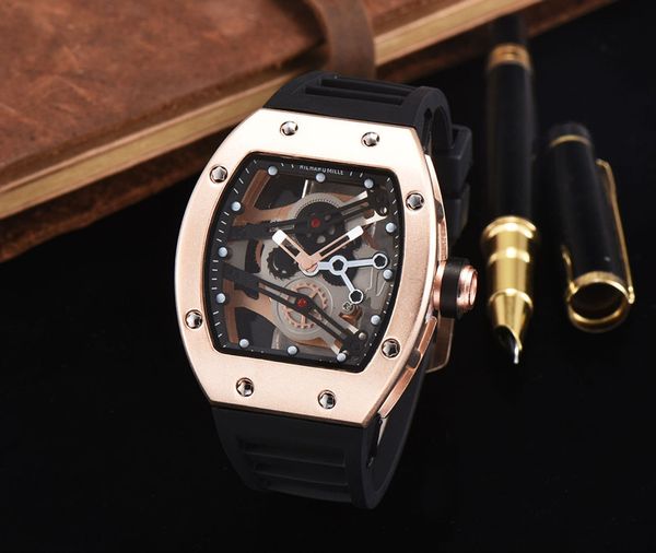 

2017 New watch brand Skull sport Watches men Casual Fashion Skeleton quartz watch free shippingMontre Homme SPROT WATCH3