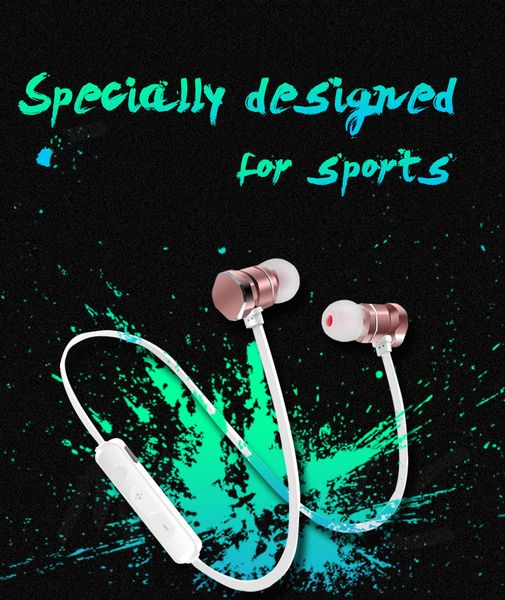 

X3 Magnetic Bluetooth Headphone Earphone Waterproof Sweatproof Sports Stereo Wireless Headset For Iphone X 6 7 8Plus S8 Universal cell Phone