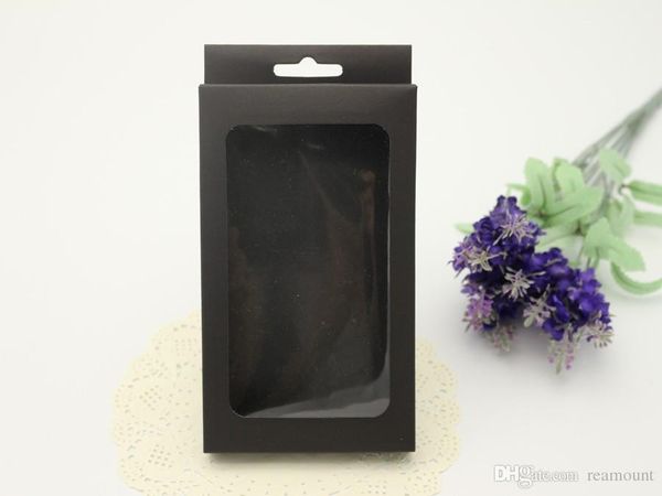 500 Stück große Größe 175 x 105 x 25 mm Handyhülle Kleinpaket Schwarzpapier Blanko-Verpackungsbox für iPhone 6s 6 plus S5 S6 Note 3 4 5 Hülle