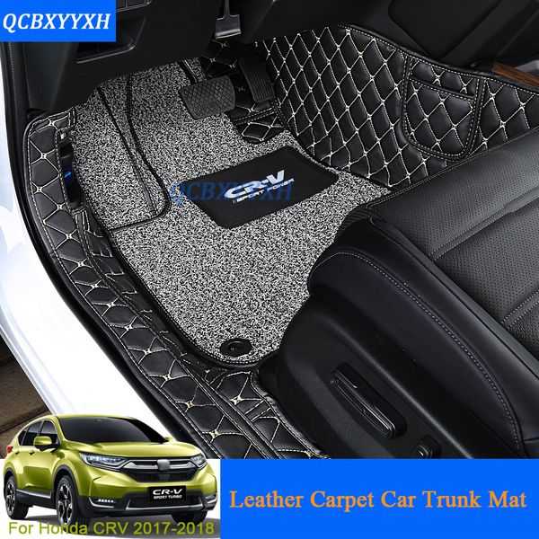 Car Floor Mat 3d Leather Car Styling All Leather Tray Carpet Cargo Liner Custom Fit Car Trunk Mat For Honda Crv Cr V 2017 Carpet Cute Accessories For