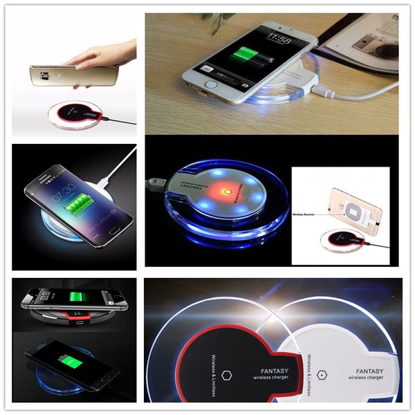

s8 qi wireless iphone8 charger pad + receiver for samsung galaxy s7 note8 n910f iphone6 sm-n910f wireless charging kit charger