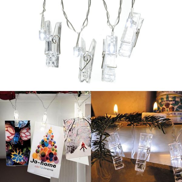 16 4ft Led Photo Clips String Light Usb Battery Powered 5m 20 Led Clips Lights Warm White Rgb Christmas Light Wall Decoration Night Light Outdoor