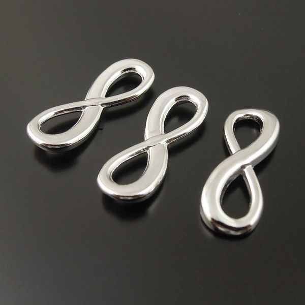 

10pcs/lot antique silver infinity sign alloy pendant charm jewelry finding 24*8*2mm au36433 jewelry making, Bronze;silver