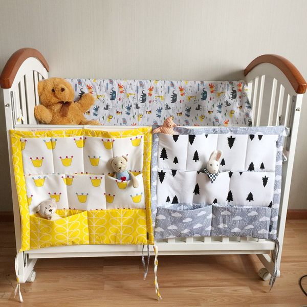 Baby Bed Hanging Storage Bag Cotton Newborn Lovely Crib For Toy