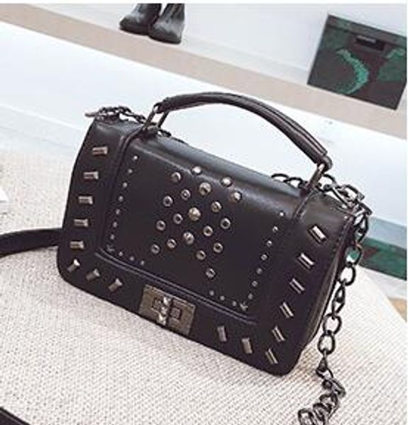 

2017. fashion casual bag. women's bags. rivet. small. lock catch. handbag. mini. cross body.shoulder bags.totes