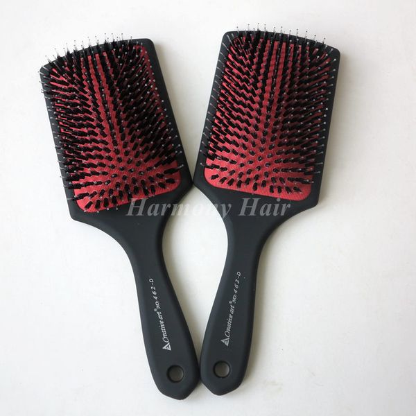 

anti-static barber salon hair care styling tool rows tine massage comb brush detangle paddle hair brush, Silver