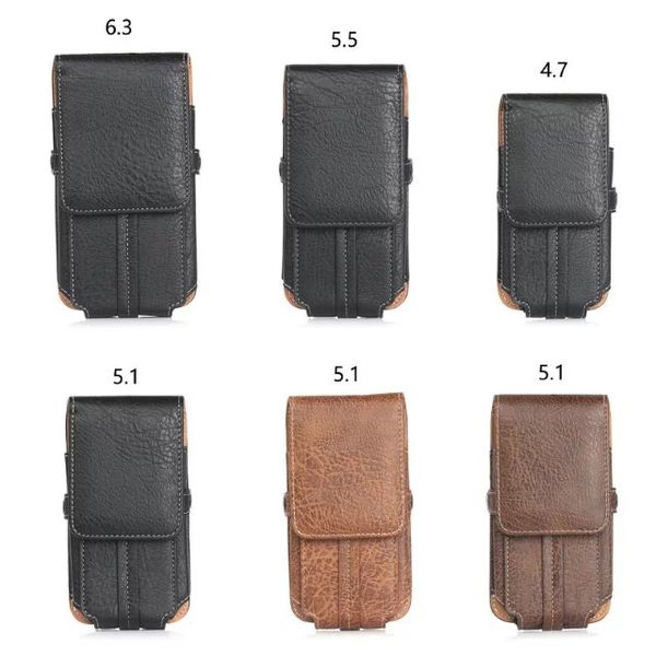 Casos de couro de pedra para iphone 13 12 11 xr xs max x 8 7 6 5 Se2 Galaxy S22 S21 S20 Nota 20 Universal Vertical Belt Cintura Bolsa Buckle Flip Bolsa Capa