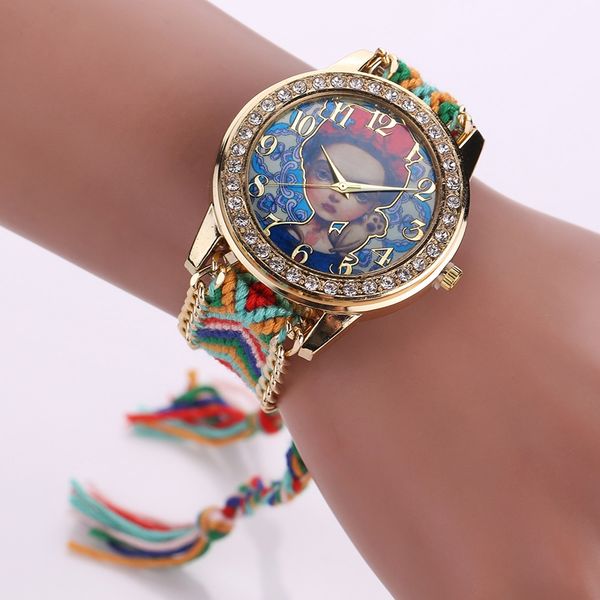 

many style fashion vintage ladies women watches frida kalho leather bracelet quartz watch watches xr2023 -xr2030, Slivery;brown
