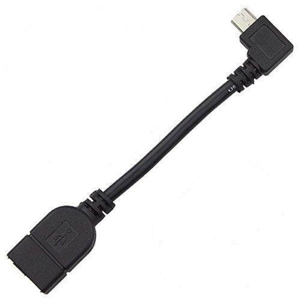 Freeshipping micro usb macho para usb fêmea cabo adaptador usb otg 90 graus conector micro usb