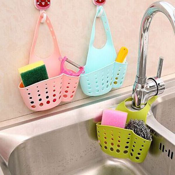 All'ingrosso - Portatile Home Appeso borsa di scarico Basket Bagno strumenti di immagazzinaggio Lavello Holder Bagno Accessori Holder Sapone Cucina Spugna panno