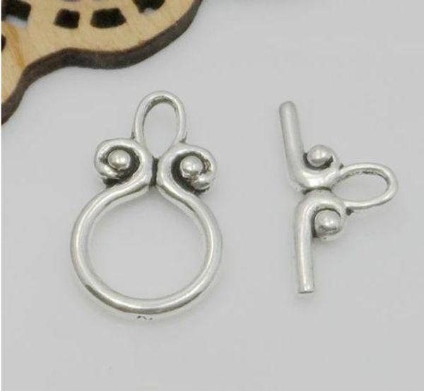 80 Connectors Necklace Bracelet Toggle Clasps Tibetan Silver Findings