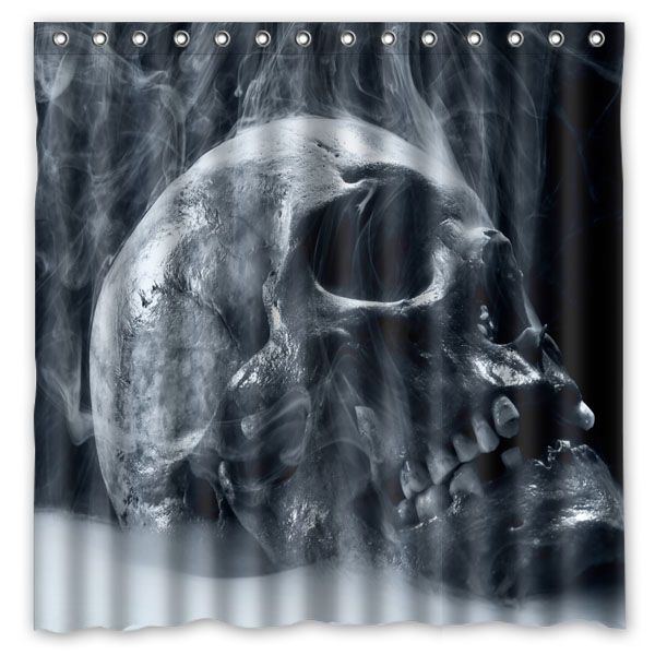 2019 Dark Skull Horror Scary Creepy Design Shower Curtain Size 180