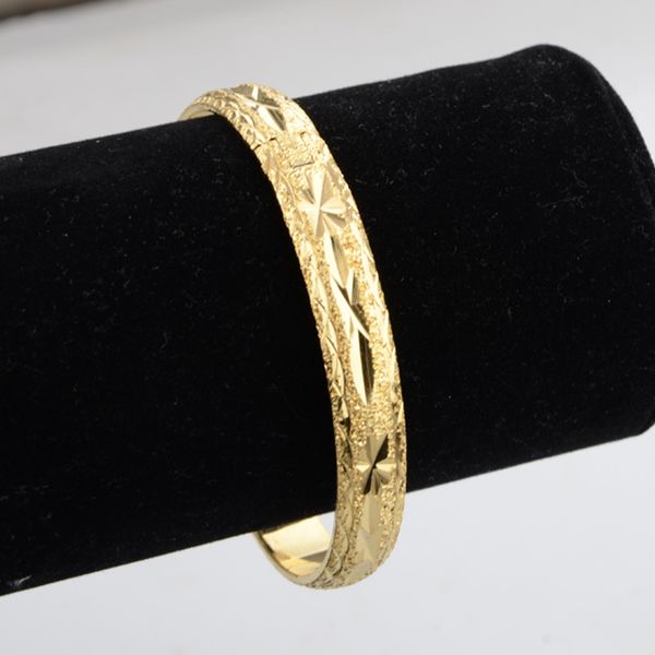 

wedding bangle 18k yellow gold filled womens bracelet dia 60mm, Black