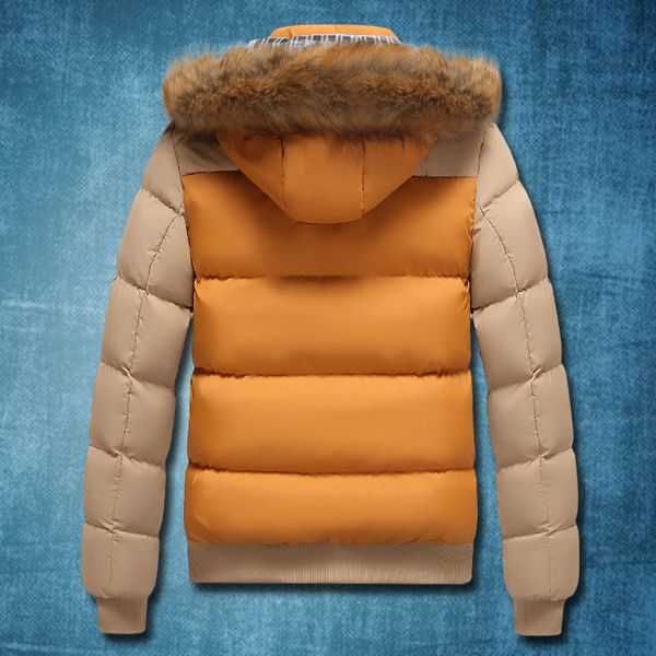 Automne-2015 hiver parka hommes doudoune 2015 manteau d'hiver pour hommes version coréenne masculine du manteau chaud épais veste rembourrée à capuche P80