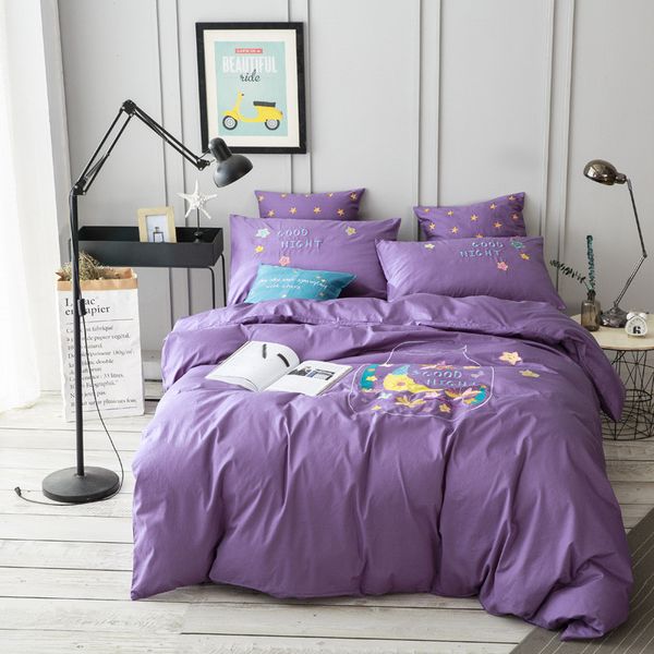 Purple Moon Wishing Bottle 100 Cotton Comfortable Queen King