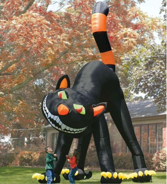 2019 Halloween Lawn Decoration Giant Inflatable Black Cat For