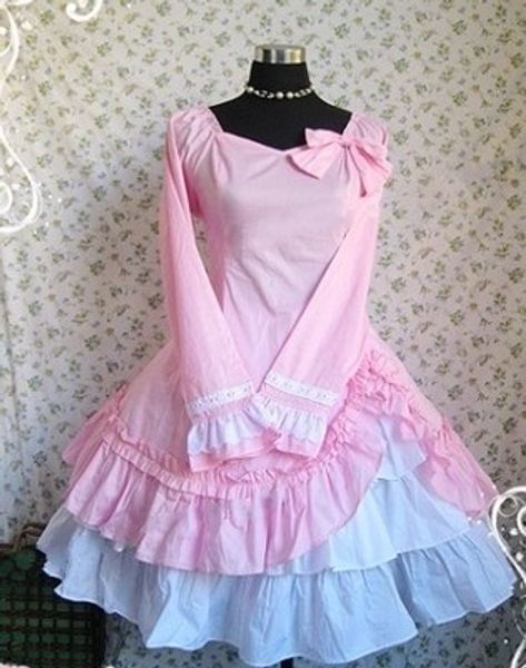 

llt040) lolita dresses long sleeveless sweet lolita short dress ball gown fancy prom dress halloween party masquerade costume, Black;red