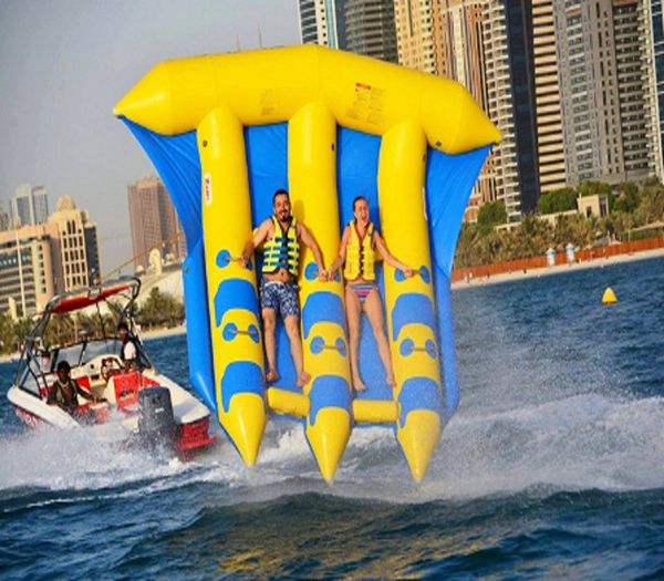 

3 tubes flying towables / inflatable flying fish banana boat for water sports