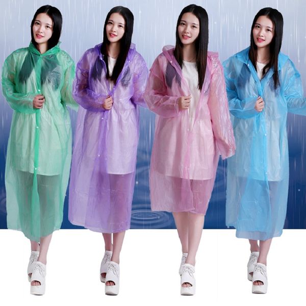 200pcs impermeabile usa e getta per adulti cappuccio impermeabile di emergenza poncho viaggio campeggio deve pioggia cappotto unisex all'ingrosso ZA0721