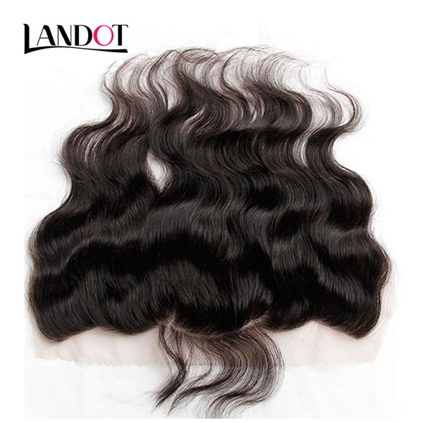 

lace frontal closure brazilian body wave 13x4 size middle 3 part full lace frontal brazilian virgin human hair closures natural black, Black;brown