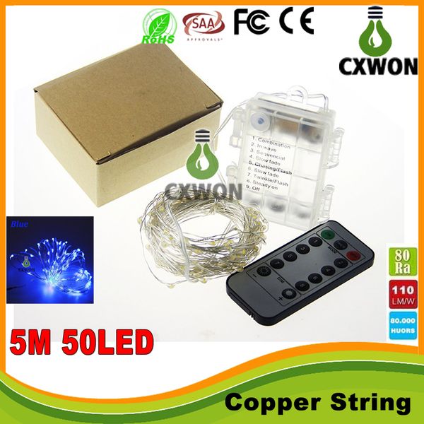

5m 50leds aaa battery operated led string mini led copper wire string fairy light christmas xmas home party decoration light warm/pure white