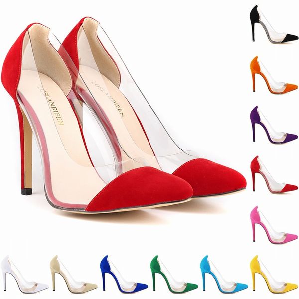 

new style special offer femininos women shoes high heels pointed corset style work pumps court big size 4-11 d0007, Black