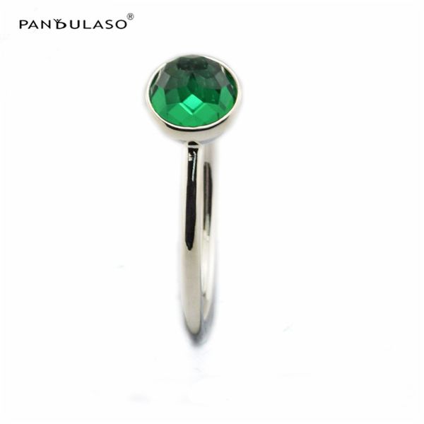 

may droplet royal-green crystal ring with side stones sterling-silver authentic pure sterling wholesale european style woman diy rings