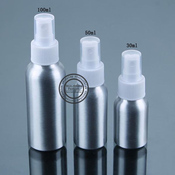 Yeni, 50 adet, 100 ml Sprey alüminyum şişe, parfüm şişeleri ince bir sprey sprey, kozmetik noktaları şişeleme, doldurulabilir şişeler