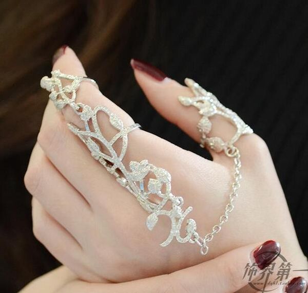 

Полые бриллиантовое кольцо ногтей кольцо hollowd палец кольцо ювелирные изделия рег