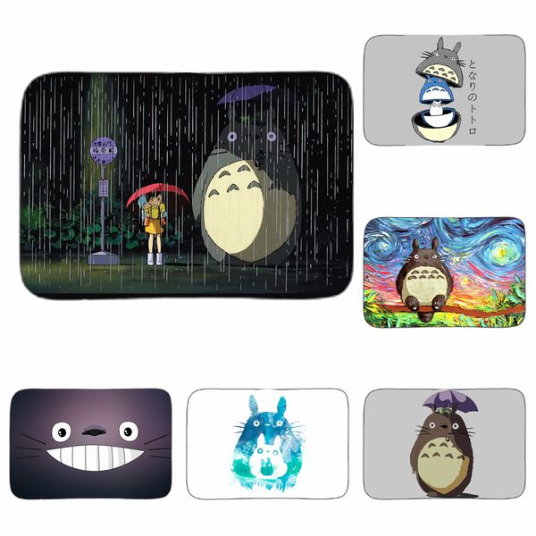 Hayao Miyazaki Totoro In Bus Station Art Mat Bathroom Kitchen
