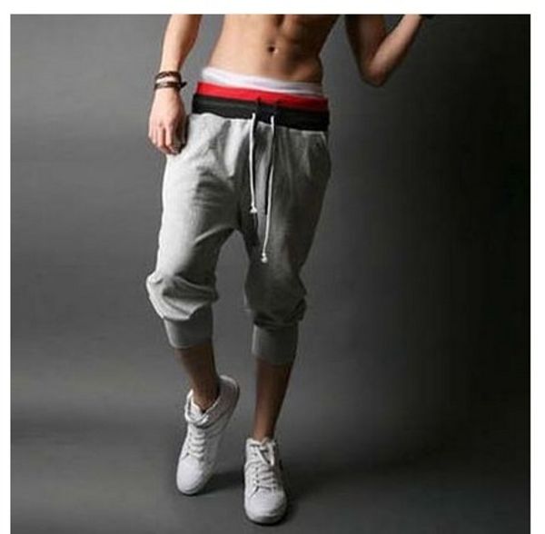 Atacado-2016 Novo estilo europeu Men Fashion Parkour Calça Baggy Jogger Troups Casual