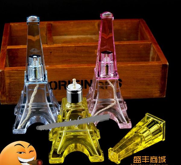 Paris'te Kule vitray alkol lambası - cam nargile sigara boru Cam gong - petrol kuyuları cam bongs cam nargile sigara borusu - vap-va